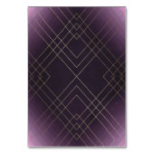Numéro De Table Mariage Gatsby d'or violet géométrique (Dos)