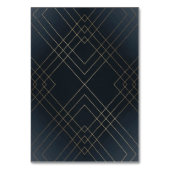 Numéro De Table Mariage Géométrique Dark Navy Gold Gatsby (Dos)