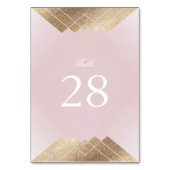 Numéro De Table Mariage Géométrique Dusty Rose Rose Gold Gatsby (Par défaut)