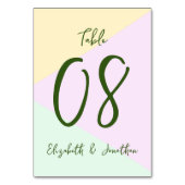 Numéro De Table Mariage Géométrique Pastel Atténué (Par défaut)