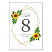 Numéro De Table Mariage géométrique tournesol (Par défaut)