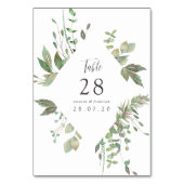 Numéro De Table Mariage Géométrique Verdure (Par défaut)