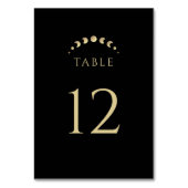 Numéro De Table Mariage Gold Moon (Dos)