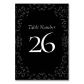 Numéro De Table Mariage gothique gris et noir (Par défaut)