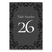 Numéro De Table Mariage gothique gris et noir (Par défaut)