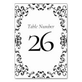 Numéro De Table Mariage gothique noir et blanc (Par défaut)