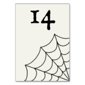 Numéro De Table Mariage gothique noir et blanc (Dos)