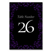 Numéro De Table Mariage gothique noir violet (Par défaut)