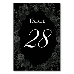 Numéro De Table Mariage gothique Rose blanc et noir Numéros de tab