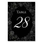 Numéro De Table Mariage gothique Rose blanc et noir Numéros de tab (Dos)