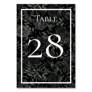 Numéro De Table Mariage gothique Rose blanc et noir Numéros de tab