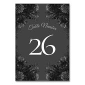 Numéro De Table Mariage gothique Rose gris noir (Par défaut)