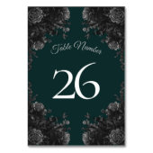 Numéro De Table Mariage gothique Rose vert foncé gris noir (Par défaut)