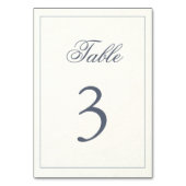 Numéro De Table Mariage gris bleu simple sur l'aquarelle (Par défaut)