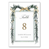 Numéro De Table Mariage Guirlande de feuillage et arc en or (Par défaut)