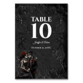 Numéro De Table Mariage Halloween gothique sombre (Dos)