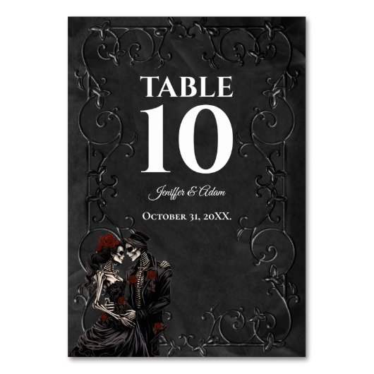 Numéro De Table Mariage Halloween gothique sombre (Par défaut)