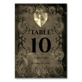 Numéro De Table Mariage Halloween gothique sombre (Dos)