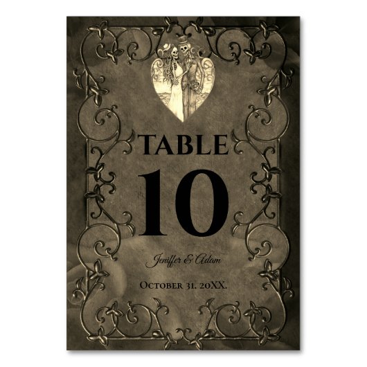 Numéro De Table Mariage Halloween gothique sombre (Par défaut)