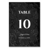 Numéro De Table Mariage Halloween gothique sombre (Dos)