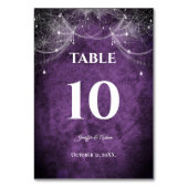 Numéro De Table Mariage Halloween gothique sombre (Dos)