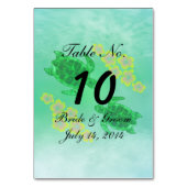 Numéro De Table Mariage Hawaïen Honu (Dos)