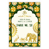 Numéro De Table mariage hindou traditionnel place assise ivoire ém (Par défaut)