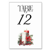 Numéro De Table Mariage hivernal Holly et Candle (Par défaut)