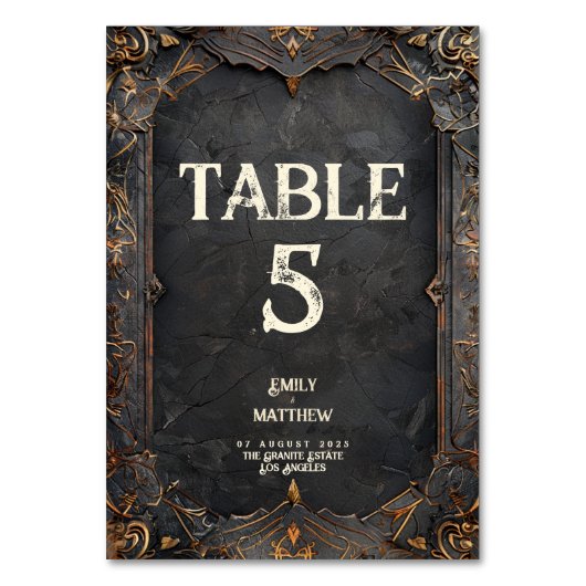 Numéro De Table Mariage Imaginaire Dwarven Splendor (Par défaut)