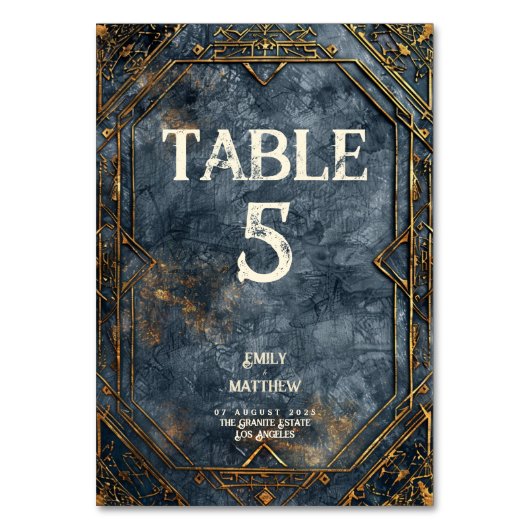 Numéro De Table Mariage Imaginaire Dwarven Splendor (Par défaut)