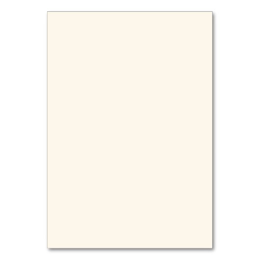 Numéro De Table Mariage ivoire classique (Dos)