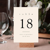 Numéro De Table Mariage ivoire classique