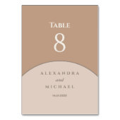 Numéro De Table Mariage japonais minimaliste rose beige (Par défaut)