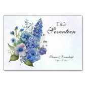 Numéro De Table Mariage large de Bohème bleu violet (Devant)