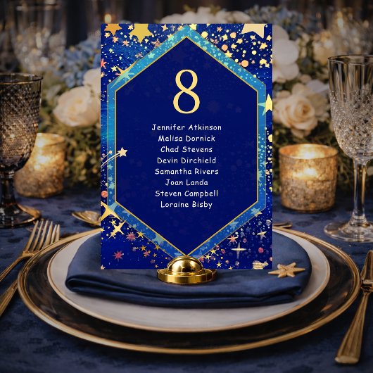 Numéro De Table Mariage magique avec disposition des sièges sous u