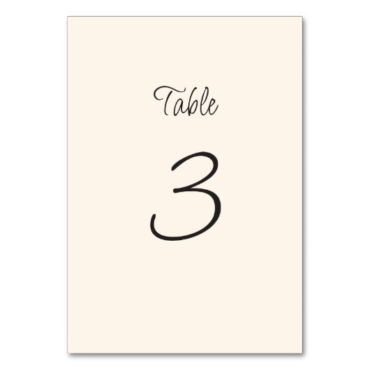 Numéro De Table Mariage manuscrit original (Par défaut)