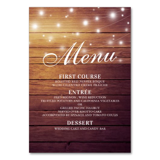 Numéro de table mariage + Menu Mason Jar String Li (Dos)