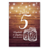 Numéro de table mariage + Menu Mason Jar String Li (Par défaut)