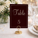 Numéro De Table Mariage merveilleux violet et gris<br><div class="desc">Magnifiques panneaux de table de mariage violet et gris. Cette création présente un fond violet foncé avec du texte en gris. Il y a également une bordure grise. Très facile à personnaliser. Commandez le vôtre dès aujourd'hui !</div>