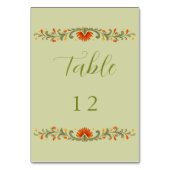 Numéro De Table Mariage mexicain Fiesta vert Talavera (Dos)