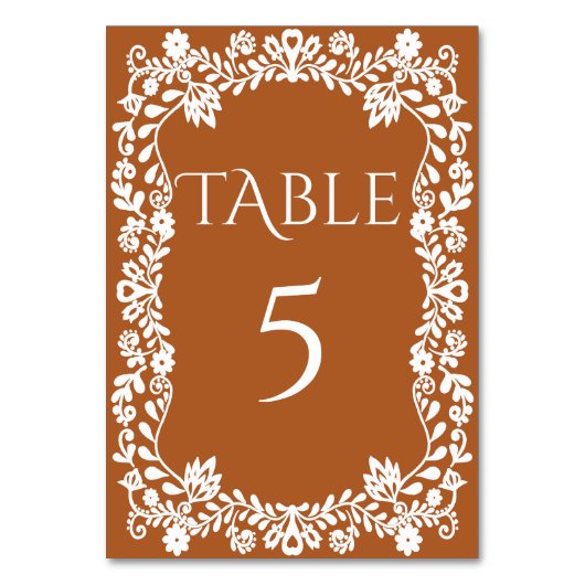 Numéro De Table Mariage mexicain Talavera en terre cuite (Par défaut)