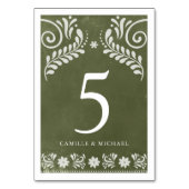 Numéro De Table Mariage Mexicain Vert Rustique (Par défaut)