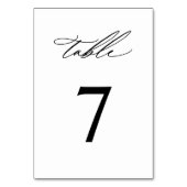 Numéro De Table Mariage minimal classique (Dos)