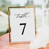 Numéro De Table Mariage minimal classique