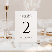 Numéro De Table Mariage minimal classique