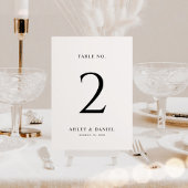 Numéro De Table Mariage minimal classique