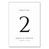 Numéro De Table Mariage minimal classique (Par défaut)