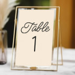 Numéro De Table Mariage minimaliste de champagne moderne<br><div class="desc">Il s'agit d'un minimaliste minimaliste moderne Champagne Mariage Numéro de table!</div>