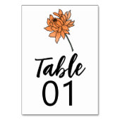 Numéro De Table Mariage minimaliste de chrysanthème (Par défaut)