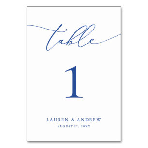 Numéro De Table Mariage minimaliste Marseille Bleu Événement per